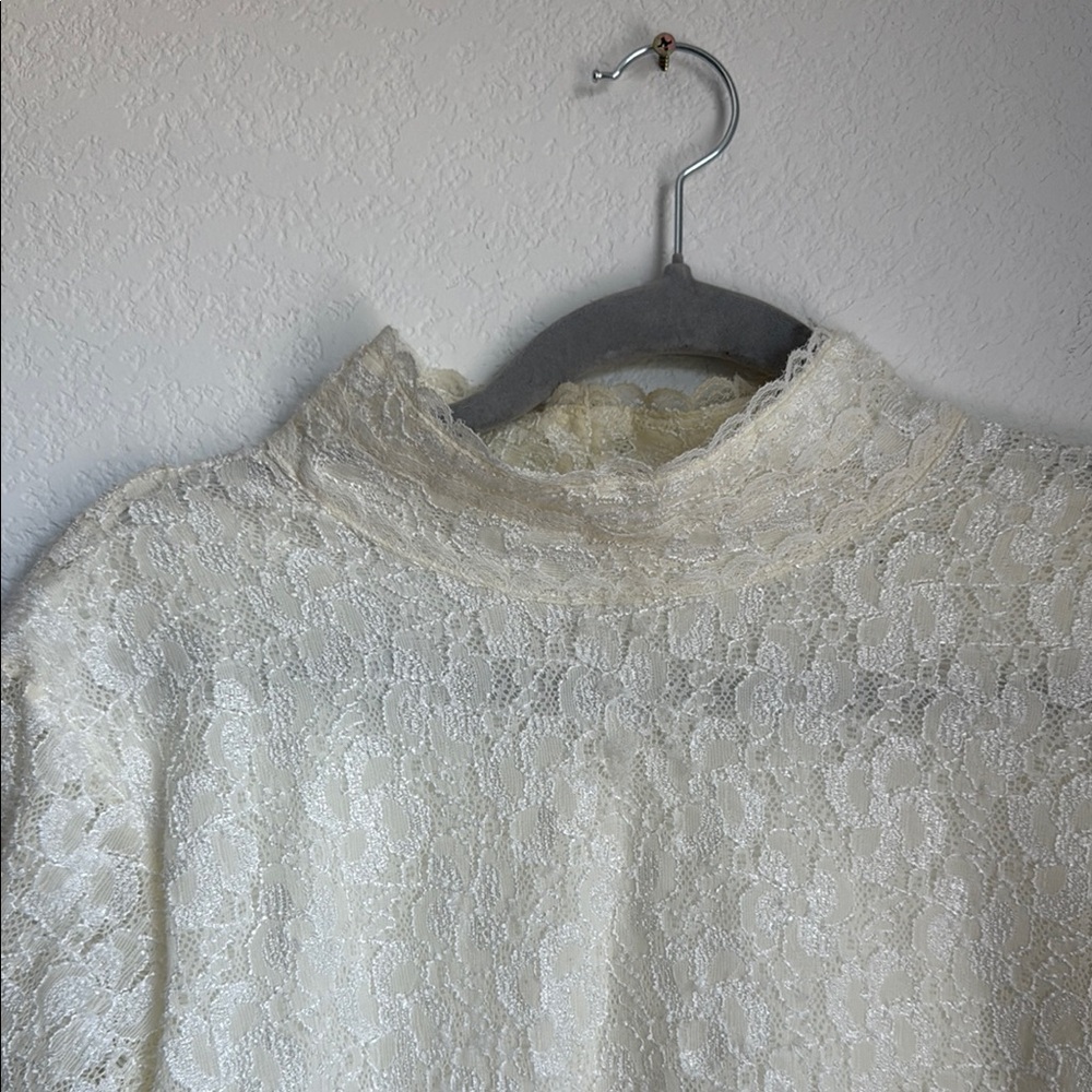 Worthington Cream Relaxed Blouse with High Neckline - Picture 3 of 12